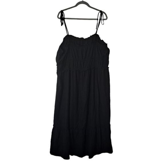 Wild‎ Fable Womens String Straps Flowy Hem A-line Mini Dress Black Sz 2X - Picture 2 of 3